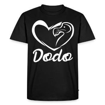 Le coeur de Dodo - T-shirt Premium bio Homme - noir - Devant - Nico (187cm)