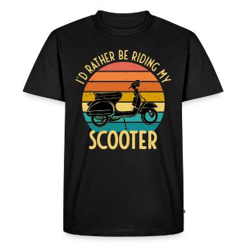 I prefer to ride scooter moped gift - Men's Premium Organic T-Shirt - black - Front - Nico (187cm)