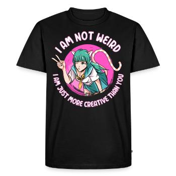 Cadeau de la fille de l'animé - T-shirt Premium bio Homme - noir - Devant - Nico (187cm)