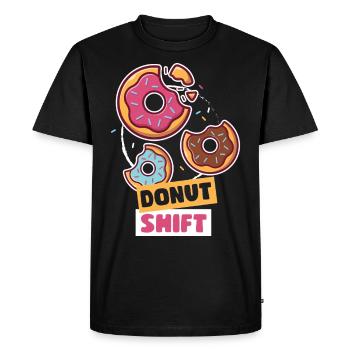 Beignet design pour un fan de beignet - T-shirt Premium bio Homme - noir - Devant - Nico (187cm)