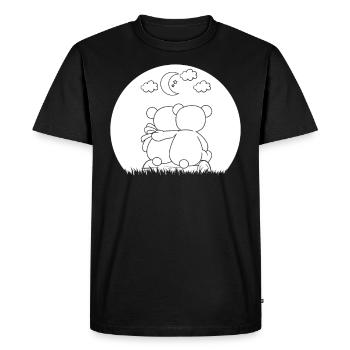Ourson en peluche - St Valentin - T-shirt Premium bio Homme - noir - Devant - Nico (187cm)