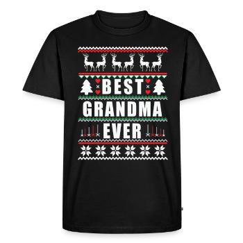 Meilleur grand-mère jamais - T-shirt Premium bio Homme - noir - Devant - Nico (187cm)