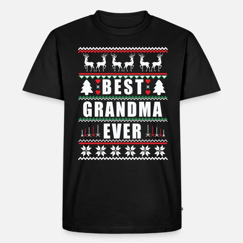 Best Grandma Ever - Männer Premium Bio T-Shirt - Schwarz