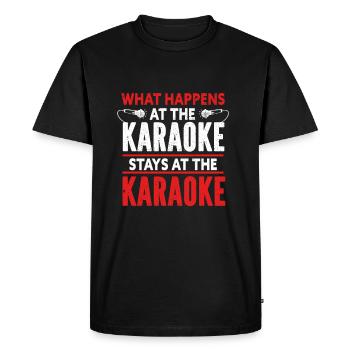 Karaoké - T-shirt Premium bio Homme - noir - Devant - Nico (187cm)