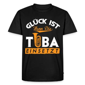 Tuba Glück Musikinstrument Musiker Konzert - Männer Premium Bio T-Shirt - Schwarz - Vorne - Nico (187cm)