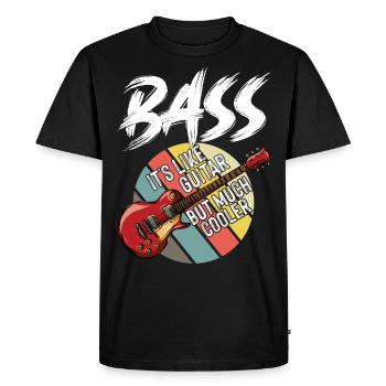 Guitare basse rock bassiste musicien concert - T-shirt Premium bio Homme - noir - Devant - Nico (187cm)