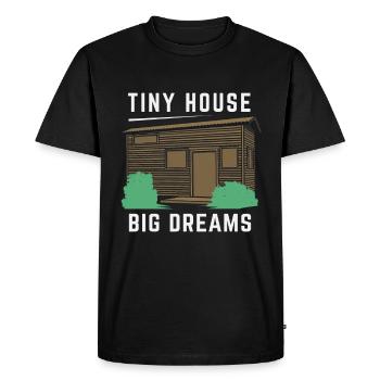 Tiny house Gifts for a Small house Fan - Men's Premium Organic T-Shirt - black - Front - Nico (187cm)