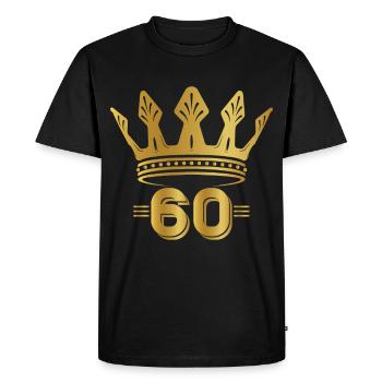 60th birthday King of the age of 60 - Men's Premium Organic T-Shirt - black - Front - Nico (187cm)