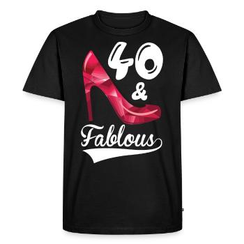 40 et fabuleux 40 anniversaire 40 ans - T-shirt Premium bio Homme - noir - Devant - Nico (187cm)