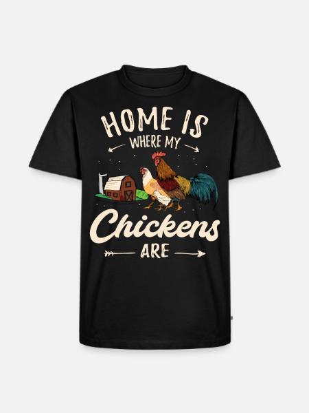 Hühnerhalter Haushuhn Hühnerfarm lustig - Herre Premium økologisk T-shirt - sort