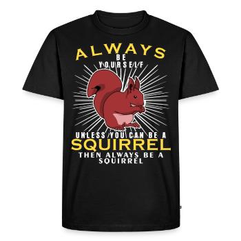 Écureuil Écureuil - Soyez vous-même - T-shirt Premium bio Homme - noir - Devant - Nico (187cm)