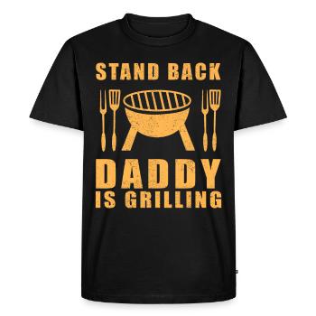 Grilling BBQ Grill Party Griller Dad Gift Grill - Men's Premium Organic T-Shirt - black - Front - Nico (187cm)