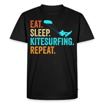 Cadeau de kite surfeur kite surf - T-shirt Premium bio Homme - noir - Devant - Nico (187cm)