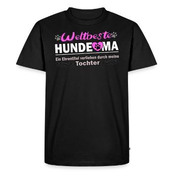 Meilleur chien grand-mère du monde - T-shirt Premium bio Homme - noir - Devant - Nico (187cm)