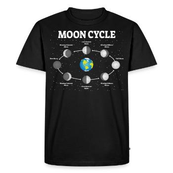 Moon Phases Moon Phases Moon Full Moon Astronomy - Men's Premium Organic T-Shirt - black - Front - Nico (187cm)