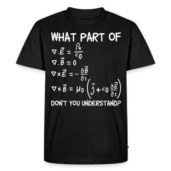 What Part of Maxwell Equations Gift - Men's Premium Organic T-Shirt - black - Front - Nico (187cm)