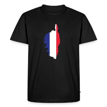 Corsica - Men's Premium Organic T-Shirt - black - Front - Nico (187cm)