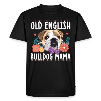 Old English Bulldog Maman | Propriétaire de chien cadeau - T-shirt Premium bio Homme - noir - Devant - Nico (187cm)