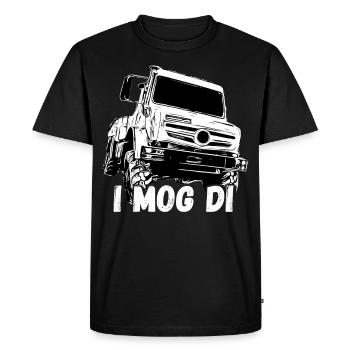 Unimog, commercial vehicle, truck, Unimog 406, tractor - Men's Premium Organic T-Shirt - black - Front - Nico (187cm)