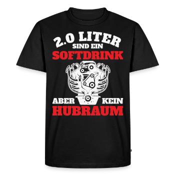 2 Liter sind ein Softdrink Tuning Auto - Männer Premium Bio T-Shirt - Schwarz - Vorne - Nico (187cm)