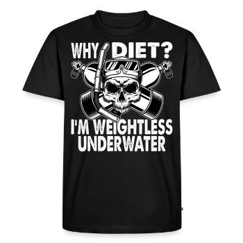 Diving Scuba Diving Diver Deep Diving Gift - Men's Premium Organic T-Shirt - black - Front - Nico (187cm)