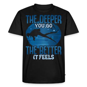 Deep Diving Diver Scuba Diving Diving Gift - Men's Premium Organic T-Shirt - black - Front - Nico (187cm)