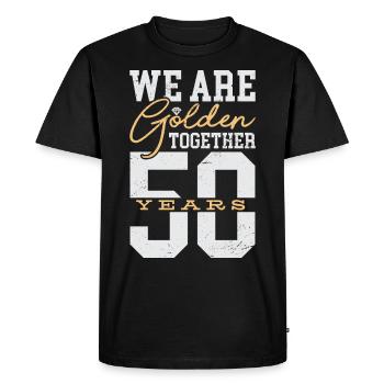 Nous sommes un couple d’or 50 Ensemble - T-shirt Premium bio Homme - noir - Devant - Nico (187cm)