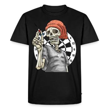 Darts Skeleton Player - Darts Team Outfit Dart Costume - Men's Premium Organic T-Shirt - black - Front - Nico (187cm)