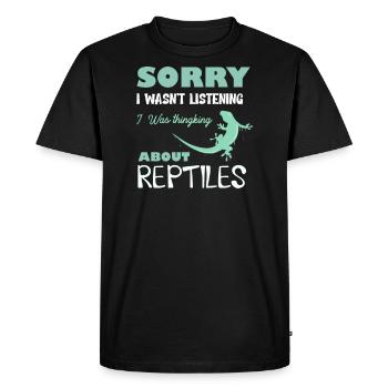 Reptil I reptile cadeau pour les propriétaires de Gecko - T-shirt Premium bio Homme - noir - Devant - Nico (187cm)