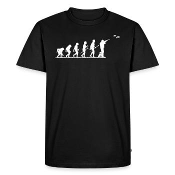 Hunter Hunting Evolution | Hunting Hunter Gift - Men's Premium Organic T-Shirt - black - Front - Nico (187cm)