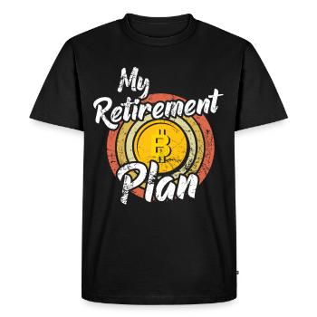 My retirement plan Bitcoin - T-shirt Premium bio Homme - noir - Devant - Nico (187cm)