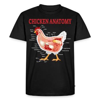 Poulets anatomie poulets éleveurs de poulets cadeau - T-shirt Premium bio Homme - noir - Devant - Nico (187cm)