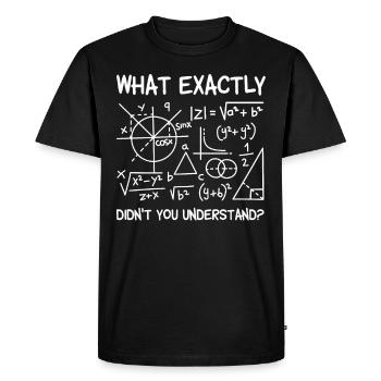 Maths Qu’est-ce que tu ne comprends pas Mathématique - T-shirt Premium bio Homme - noir - Devant - Nico (187cm)