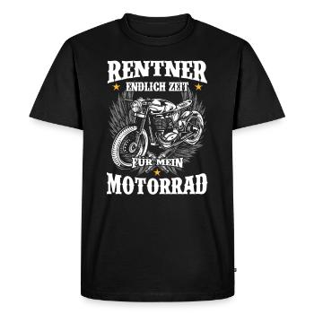 Retraités moto hobby biker cadeau - T-shirt Premium bio Homme - noir - Devant - Nico (187cm)