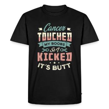 Breast Cancer Gifts for a Cancer awareness - Men's Premium Organic T-Shirt - black - Front - Nico (187cm)