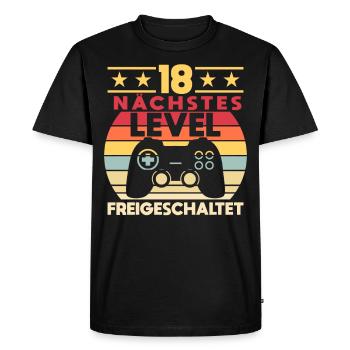 18. Geburstag Geschenk Zocker Gaming - Männer Premium Bio T-Shirt - Schwarz - Vorne - Nico (187cm)