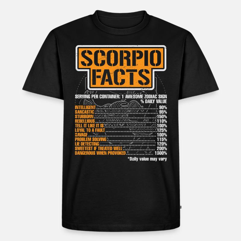 Sternzeichen Skorpion - Männer Premium Bio T-Shirt - Schwarz