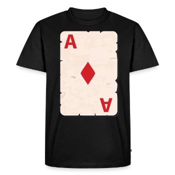 Poker Poker Poker Player Gift Karo Ass - Men's Premium Organic T-Shirt - black - Front - Nico (187cm)