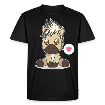 Fjorfferd mignon cadeau - T-shirt Premium bio Homme - noir - Devant - Nico (187cm)