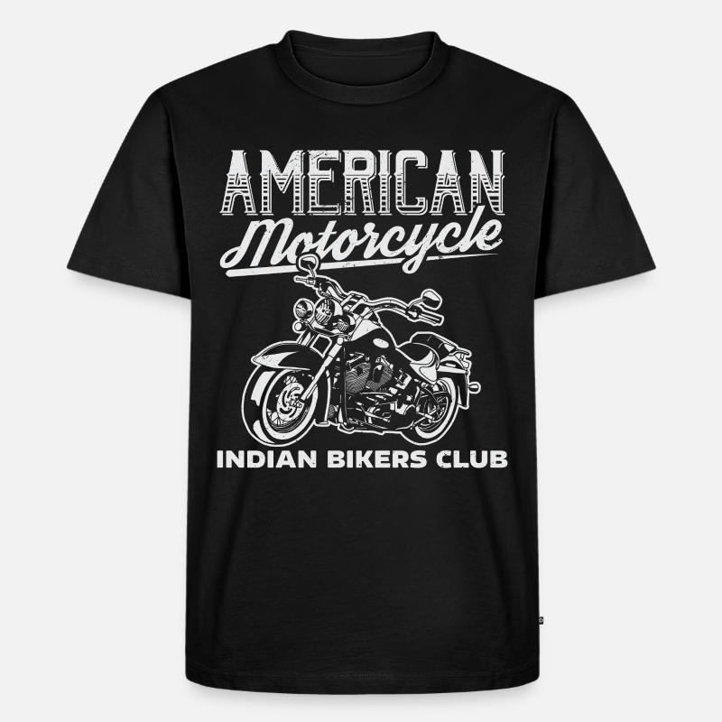 Motorradfahrer Geschenke - Männer Premium Bio T-Shirt - Schwarz