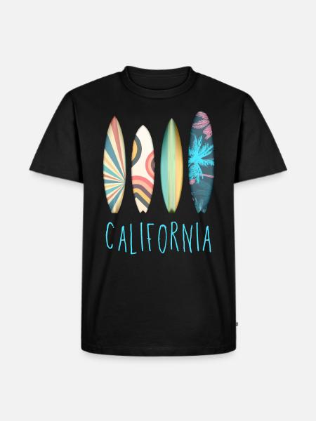 California Surfing Sunshine - Men's Premium Organic T-Shirt - black