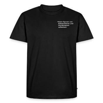 Peut présenter des traces de poils de chat poils de chien - T-shirt Premium bio Homme - noir - Devant - Nico (187cm)