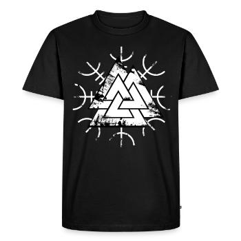 Vikings Nordiques Rune Vikings Walhalla Vikings - T-shirt Premium bio Homme - noir - Devant - Nico (187cm)
