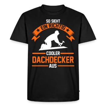 Dachdecker Meister Geschenk - Männer Premium Bio T-Shirt - Schwarz - Vorne - Nico (187cm)