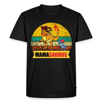 Mamasaurus T rex dinosaure saurier maman - T-shirt Premium bio Homme - noir - Devant - Nico (187cm)
