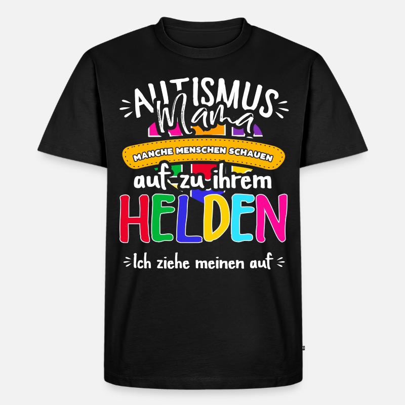 Autismus Mama - Männer Premium Bio T-Shirt - Schwarz