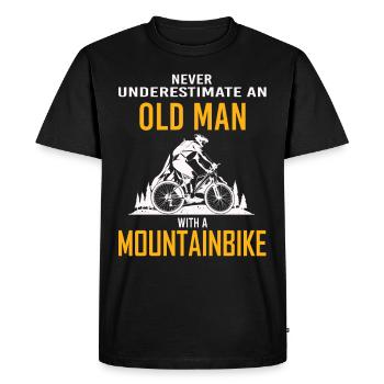 Ne sous-estime jamais, drôle de sort - T-shirt Premium bio Homme - noir - Devant - Nico (187cm)