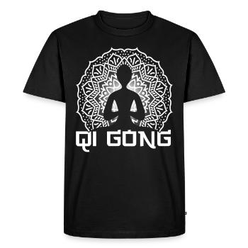 Qi Gong yoga yoga cadeau - T-shirt Premium bio Homme - noir - Devant - Nico (187cm)