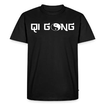 Qi Gong yoga yoga cadeau - T-shirt Premium bio Homme - noir - Devant - Nico (187cm)