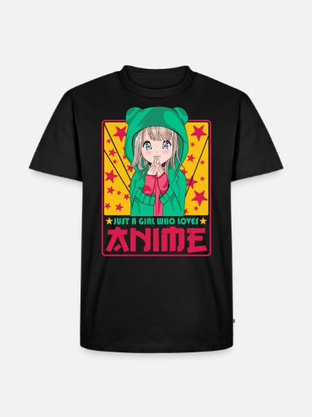 Nuttet anime kvinde -Kawaii Otaku Manga Anime - Herre Premium økologisk T-shirt - sort
